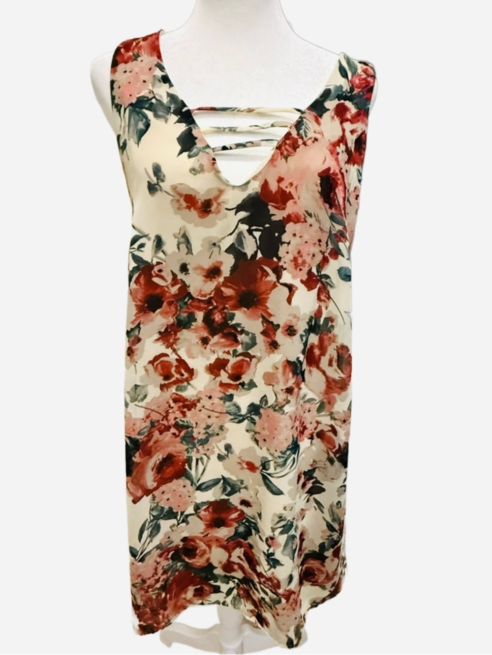 Blue Rain Francesca‘s Floral Sleeveless Flare Dress size M